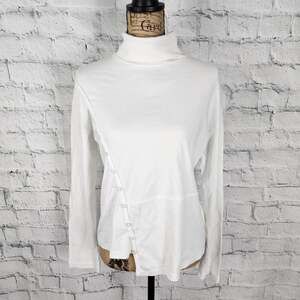 Yoana Baraschi Chantilly top Sz L Long Sleeve blouse bell sleeve A16